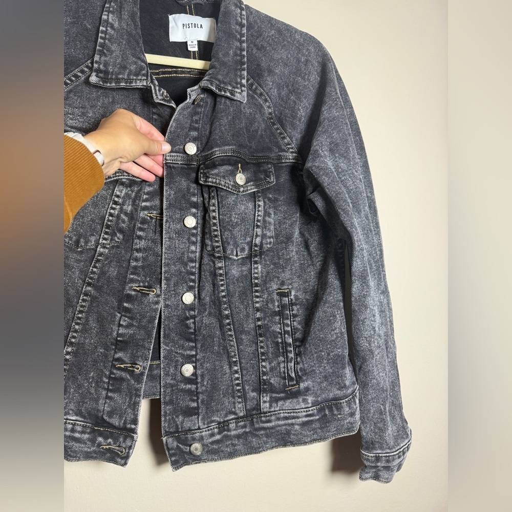 PISTOLA Hayden Raglan Sleeve Jacket Nightcap Acid Denim - Picture 14 of 15